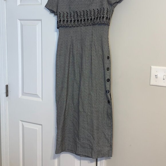 My Michelle Black and White Hounds Tooth Dress - Picture 2 of 16